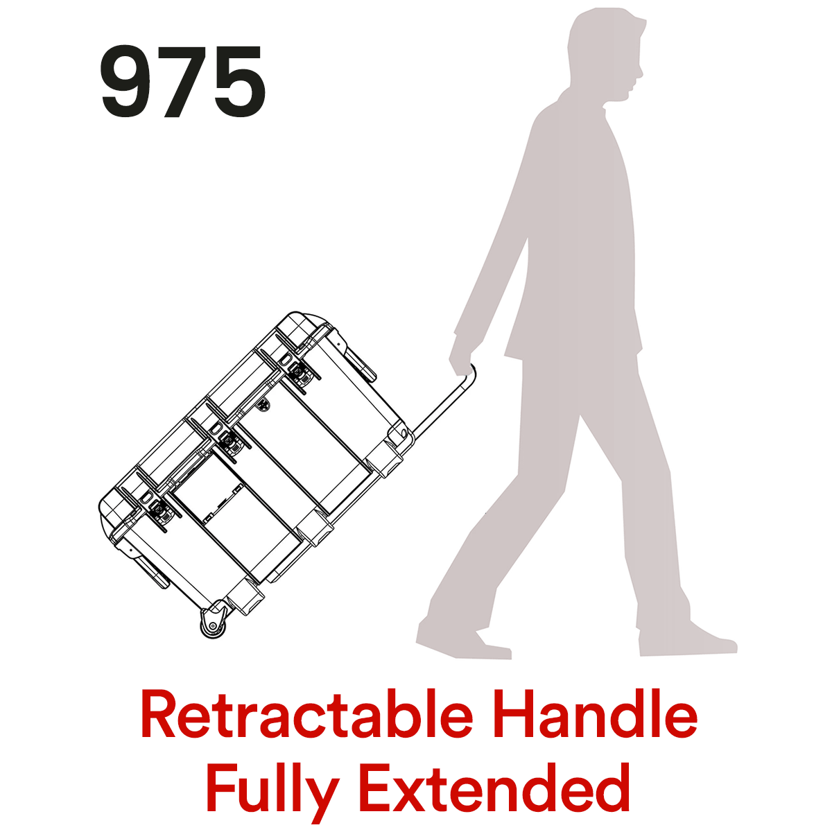 NANUK 975 Retractable Handle - Fully Extended