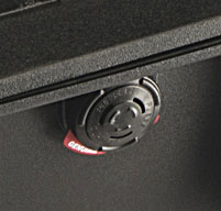 a close up of a Peli Air 1535 cases Automatic Purge Valve