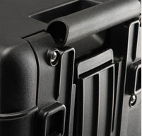 a close up of a Peli Air 1535 cases retractable Extension Handle