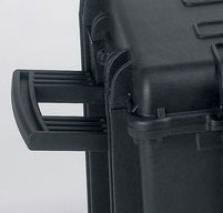 Close up of Explorer 13527 Cases Two Man Lift Side Handles