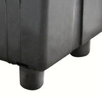 close up of peli 0550 transport cases Optional Pallet Riser Kit