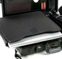 a close up of a peli 1495cc1 laptop cases nylon padded computer sleeve