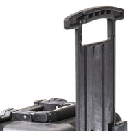 a close up of a Peli 1560LOC Laptop Overnight Cases Retractable extension handle