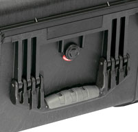 close up of Peli 1650 Fold down handles