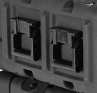 close up of peli hardigg blackbox 7u rack mount cases Comfort grip handles make lifting ergonomic