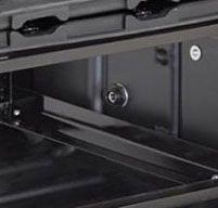 close up of peli hardigg blackbox 3u rack mount cases Automatic pressure relief valve