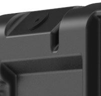 Close up of peli hardigg super v 3u rack mount cases Lid hangers for lid storage while in use