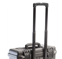 a close up of a black peli IM2435 Storm case 38in (96.5cm) Retractable Extension Handle