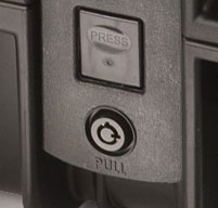 a close up of a peli IM2370 Storm cases Two Integrated Key Lockable Latches