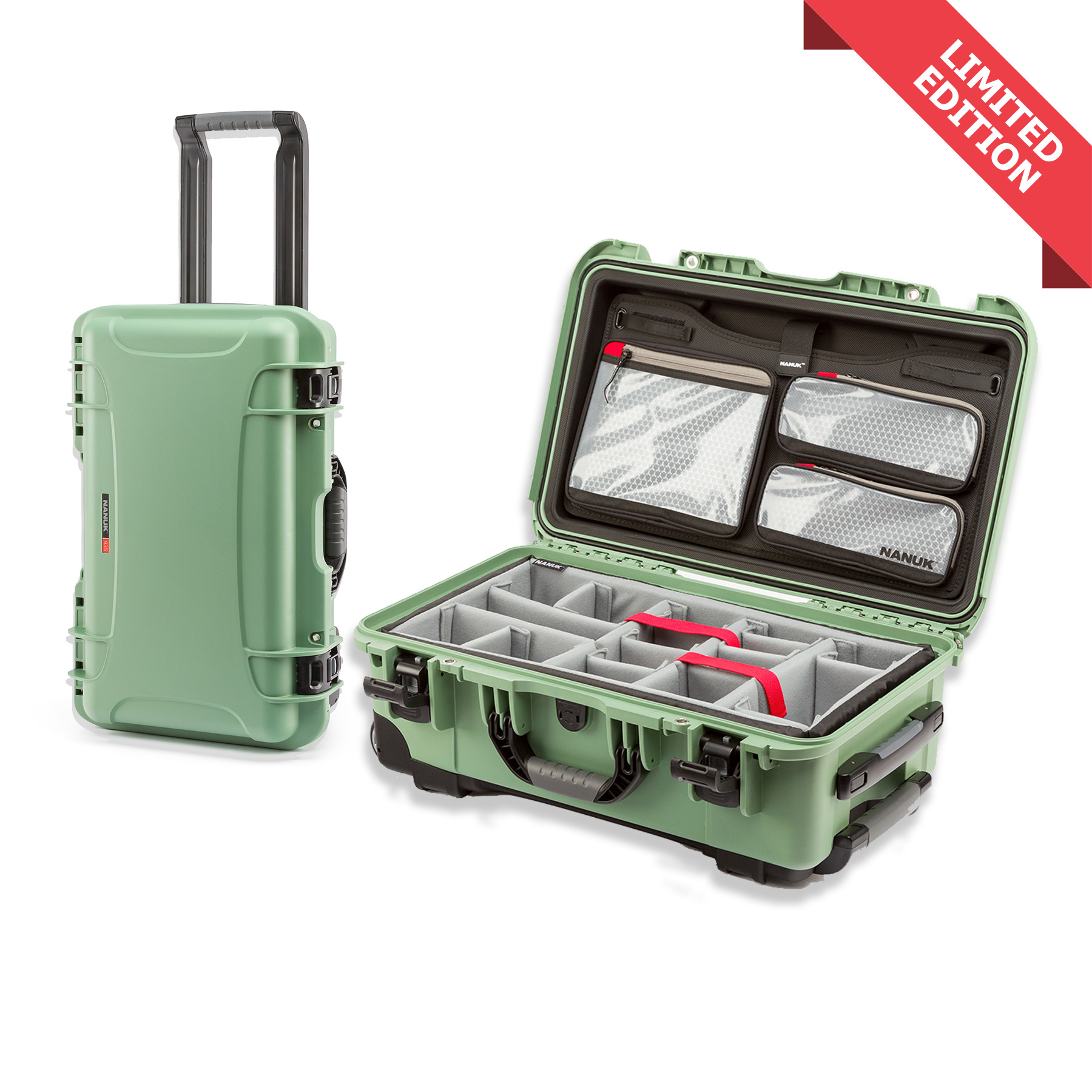 NANUK 935 Pro Photo Kit – Custodia Impermeabile IP67 Con Organizer E Divisore, Resina Riciclata, Verde - 2
